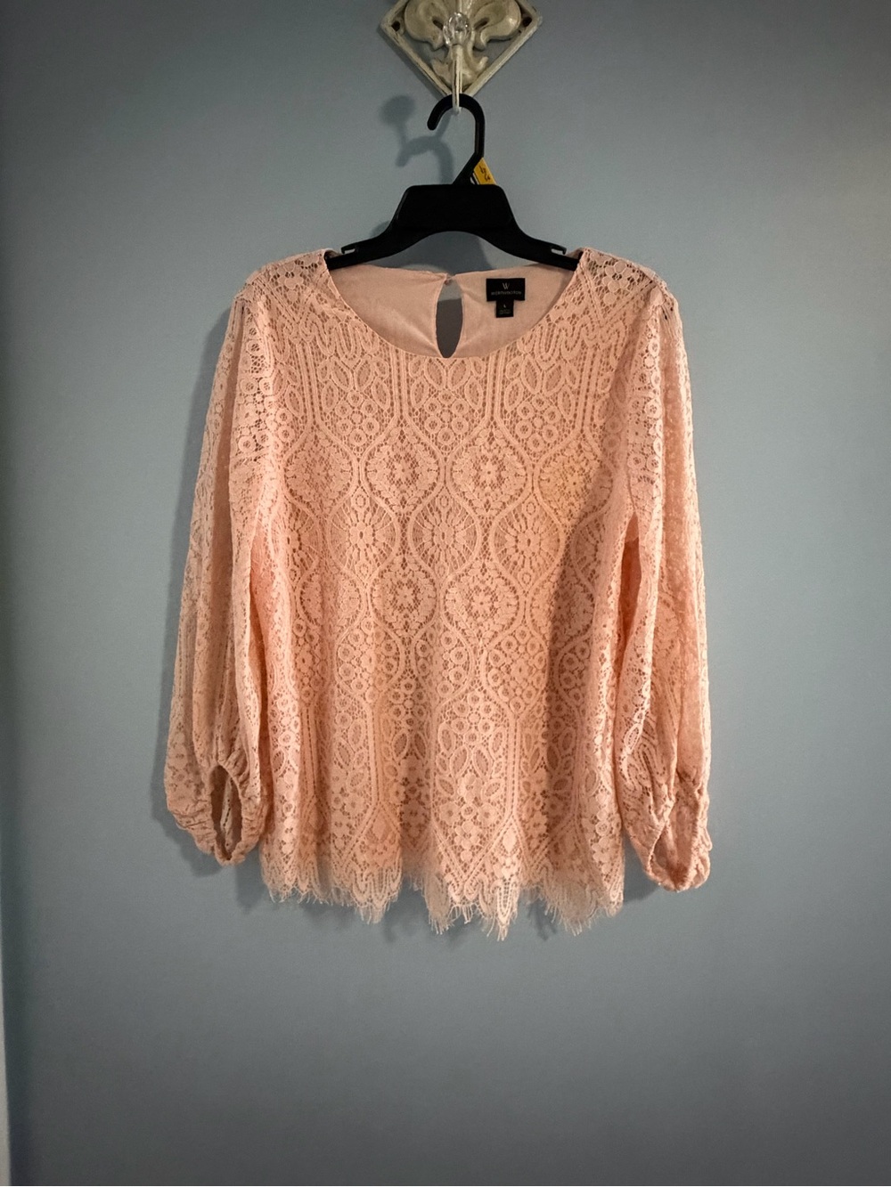Worthington Lace Blouse - Blush Pink